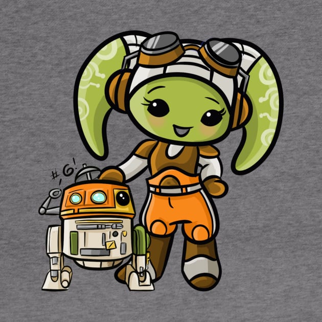 Cute Rebels: Space Mom and Chopper by SpaceMomCreations